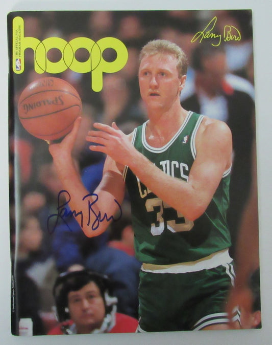 Larry Bird Signed 1988-89 Hoop Program Pacers vs. Celtics JSA 189300