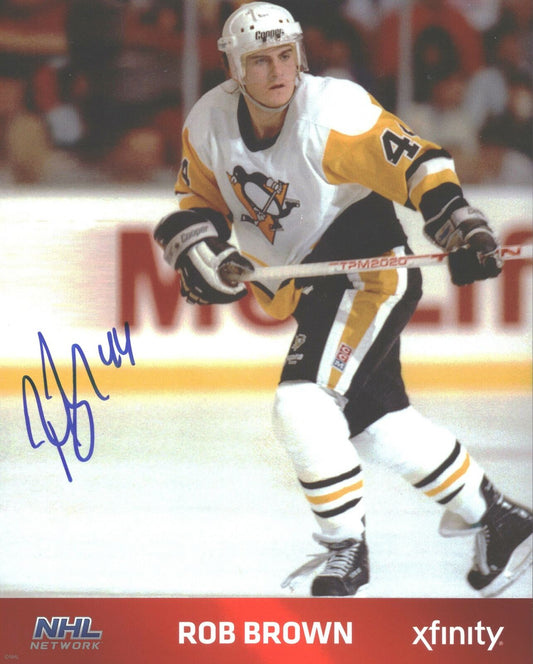 Rob Brown Pittsburgh Penguins Signed/Autographed 8x10 Photo 152648