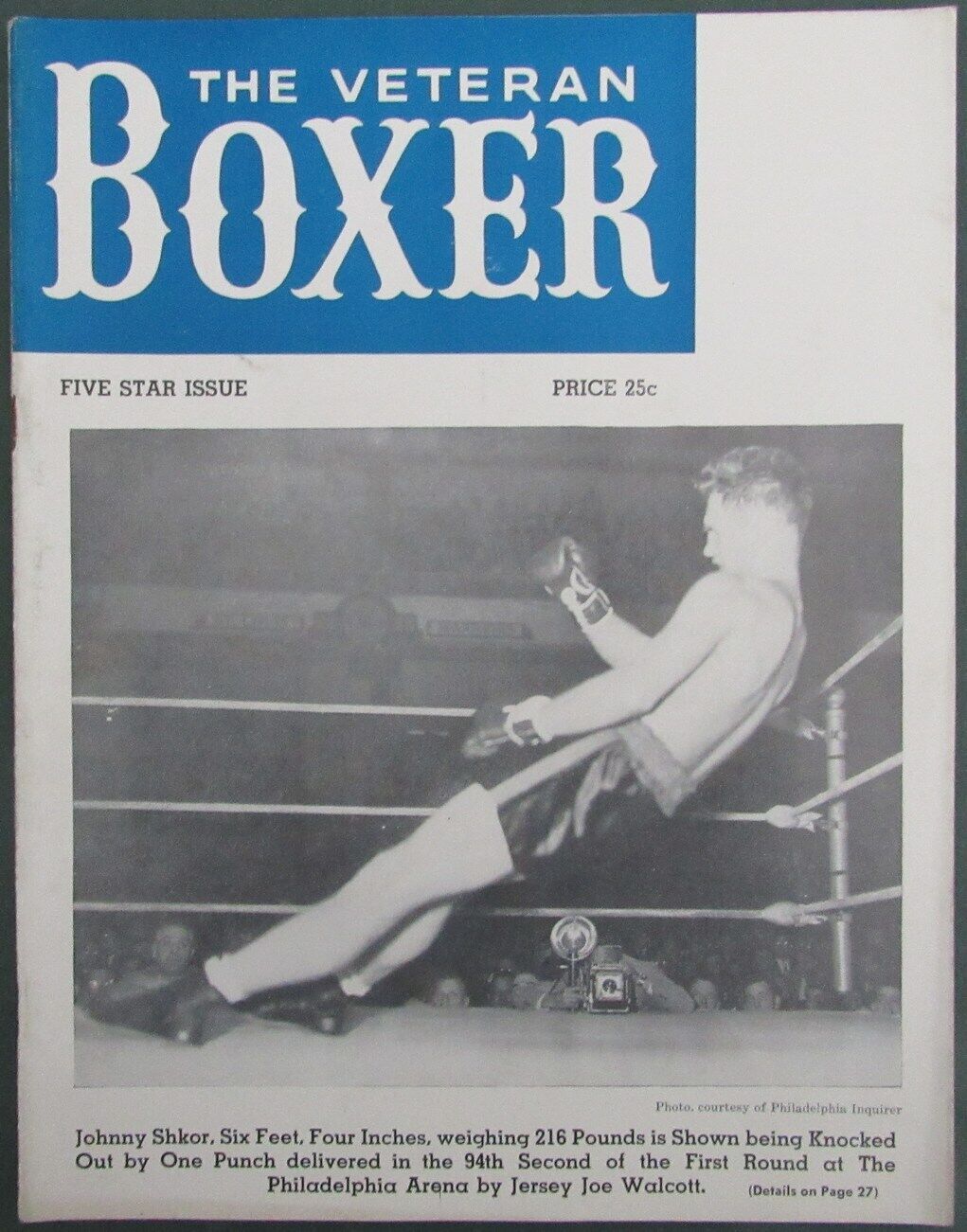 The Veteran Boxer Magazine Five Star Issue Johnny Shkor 167712