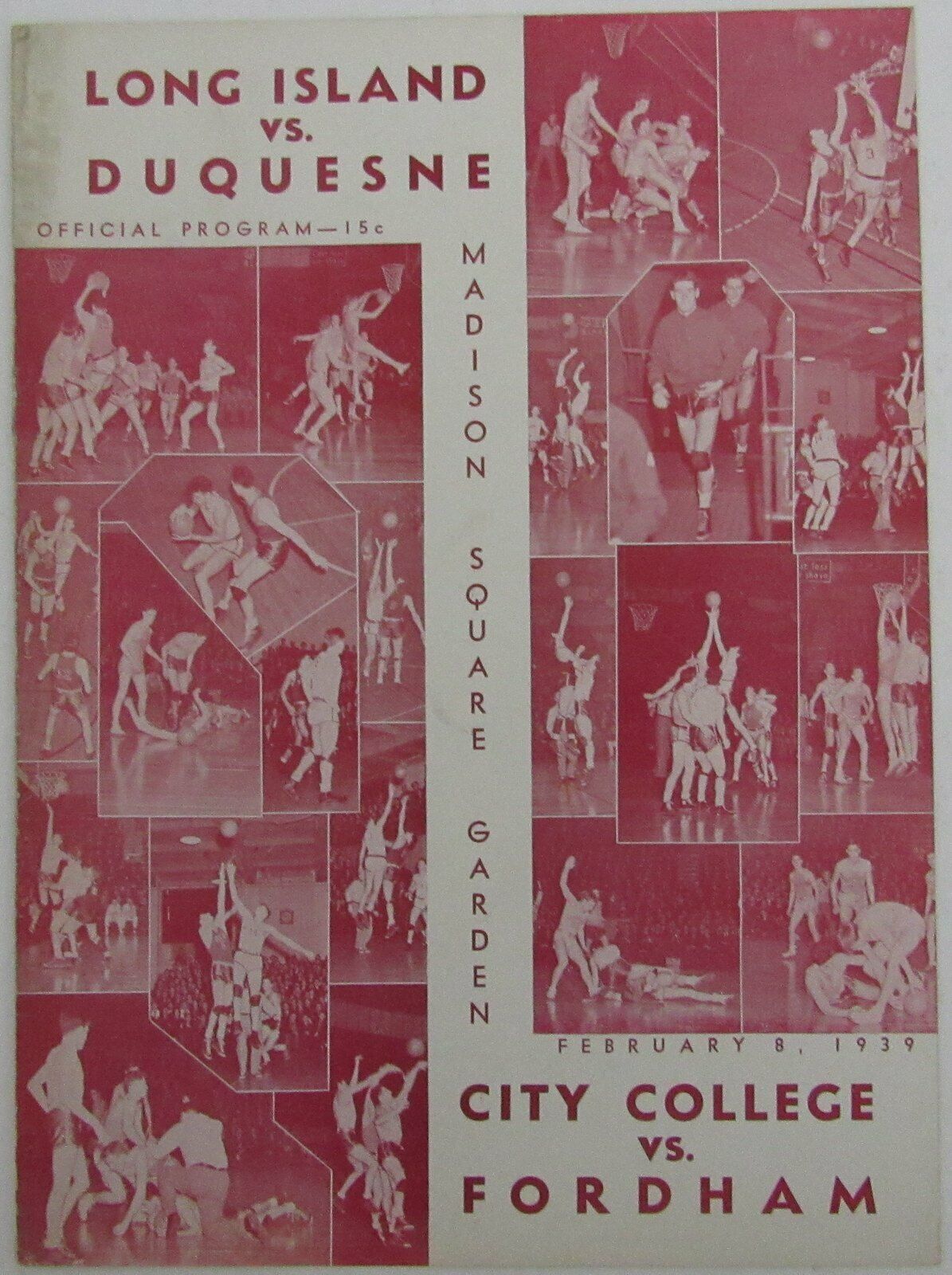 1939 NCAA Basketball Doubleheader Games Program at Madison Square Garden  145166