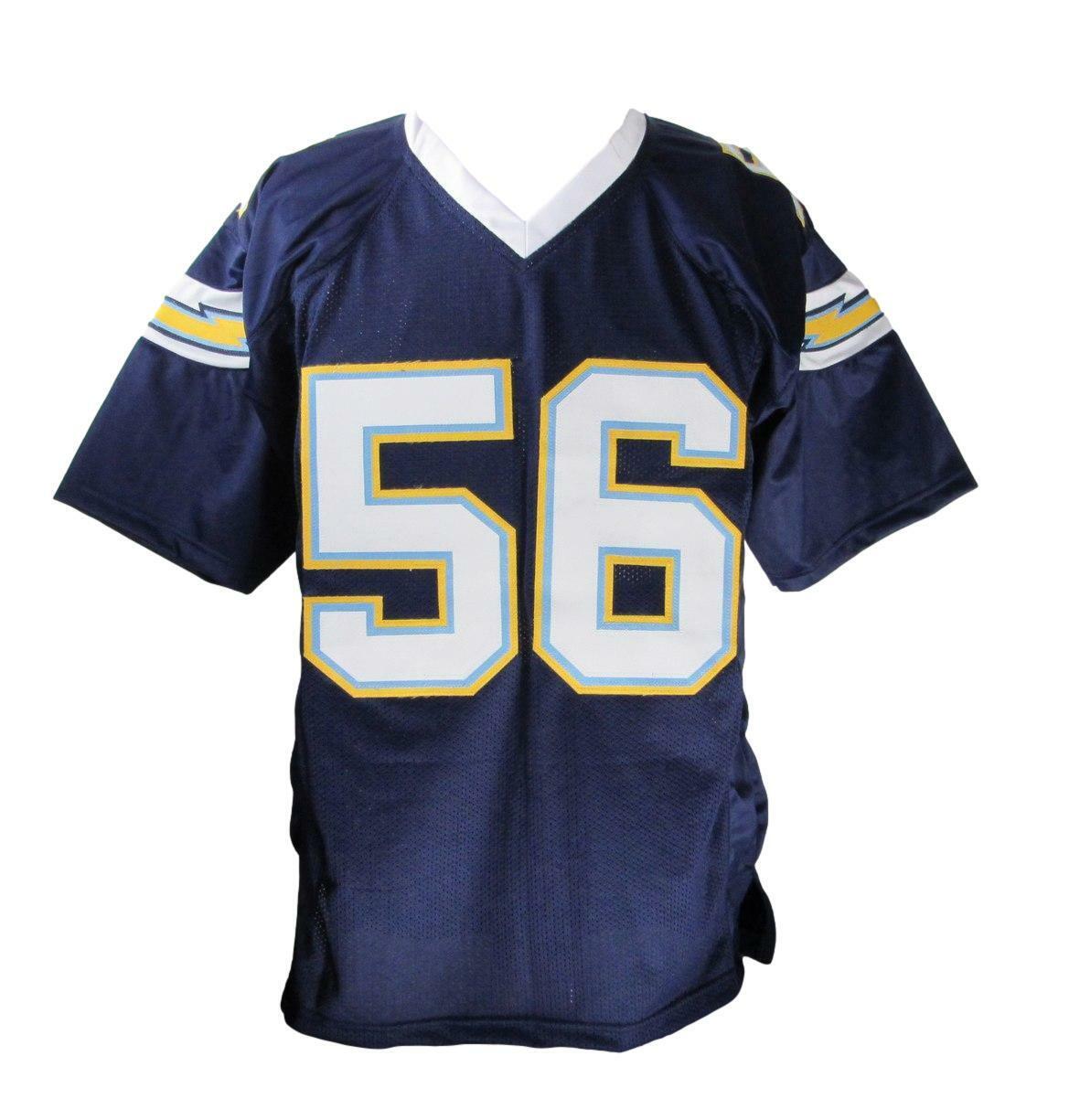 Shawne Merriman Signed/Autographed Chargers Custom XL Jersey Beckett 165730