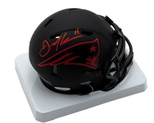 Julian Edelman Autographed Eclipse Mini Football Helmet Patriots JSA 179675