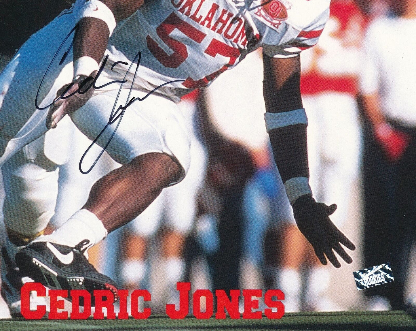 Cedric Jones Autographed Signature Rookies 8x10 Photo University of Oklahoma