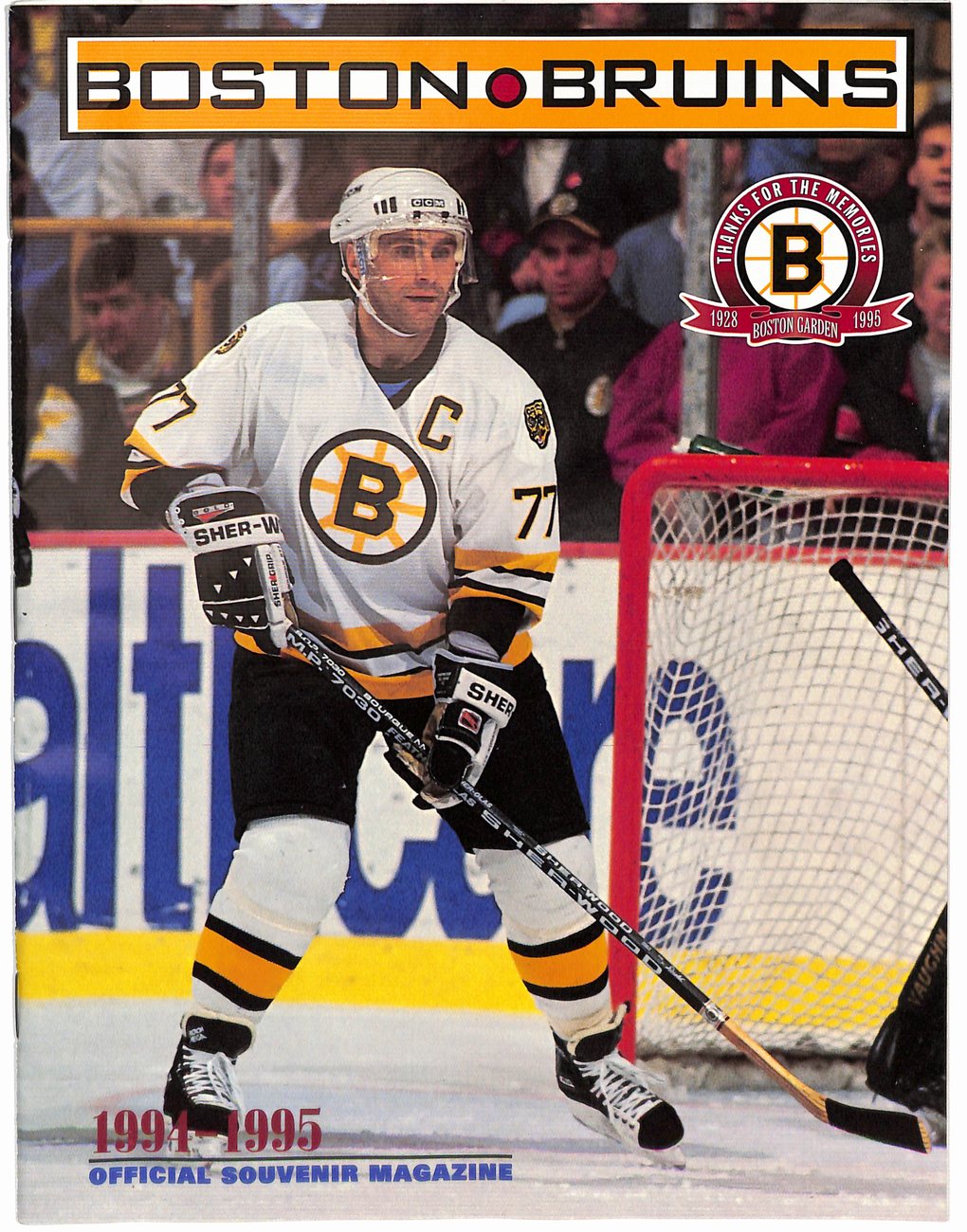 April 12th, 1995 Boston Bruins vs. Quebec Nordiques Game Program 181768