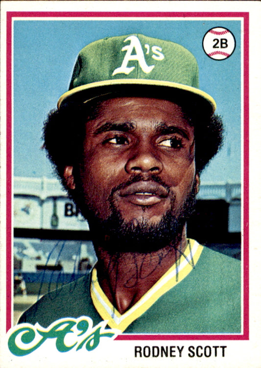 Rodney Scott Autographed 1978 TOPPS Card #191 Oakland A's 183008