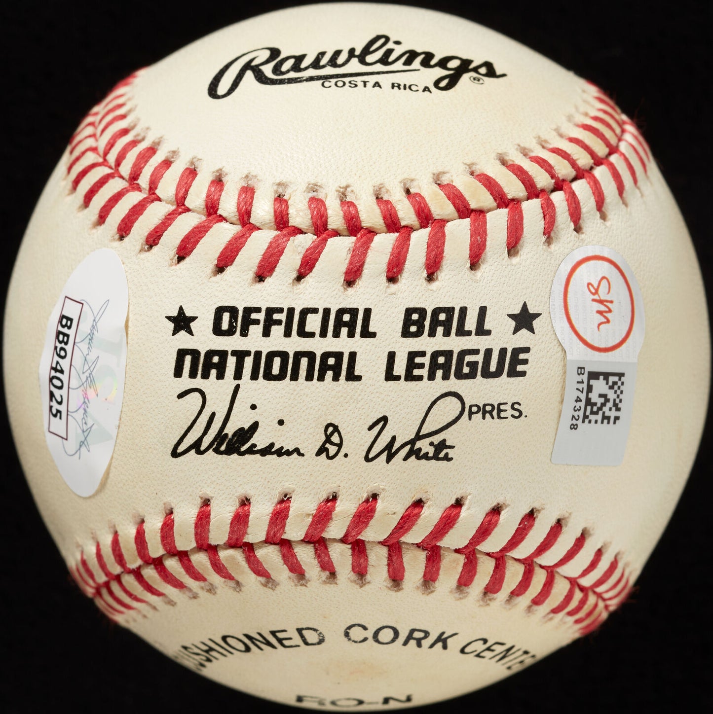 Hank Aaron HOF & Willie Mays HOF Dual-Autographed ONL Baseball JSA 171393