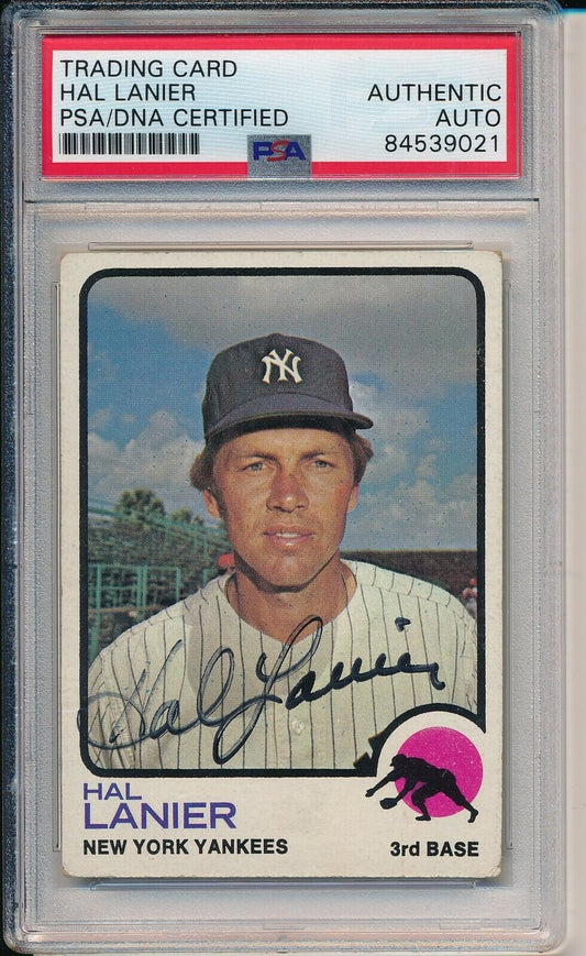 Hal Lanier Yankees Signed/Autographed 1873 TOPPS Card #479 PSA/DNA 166894