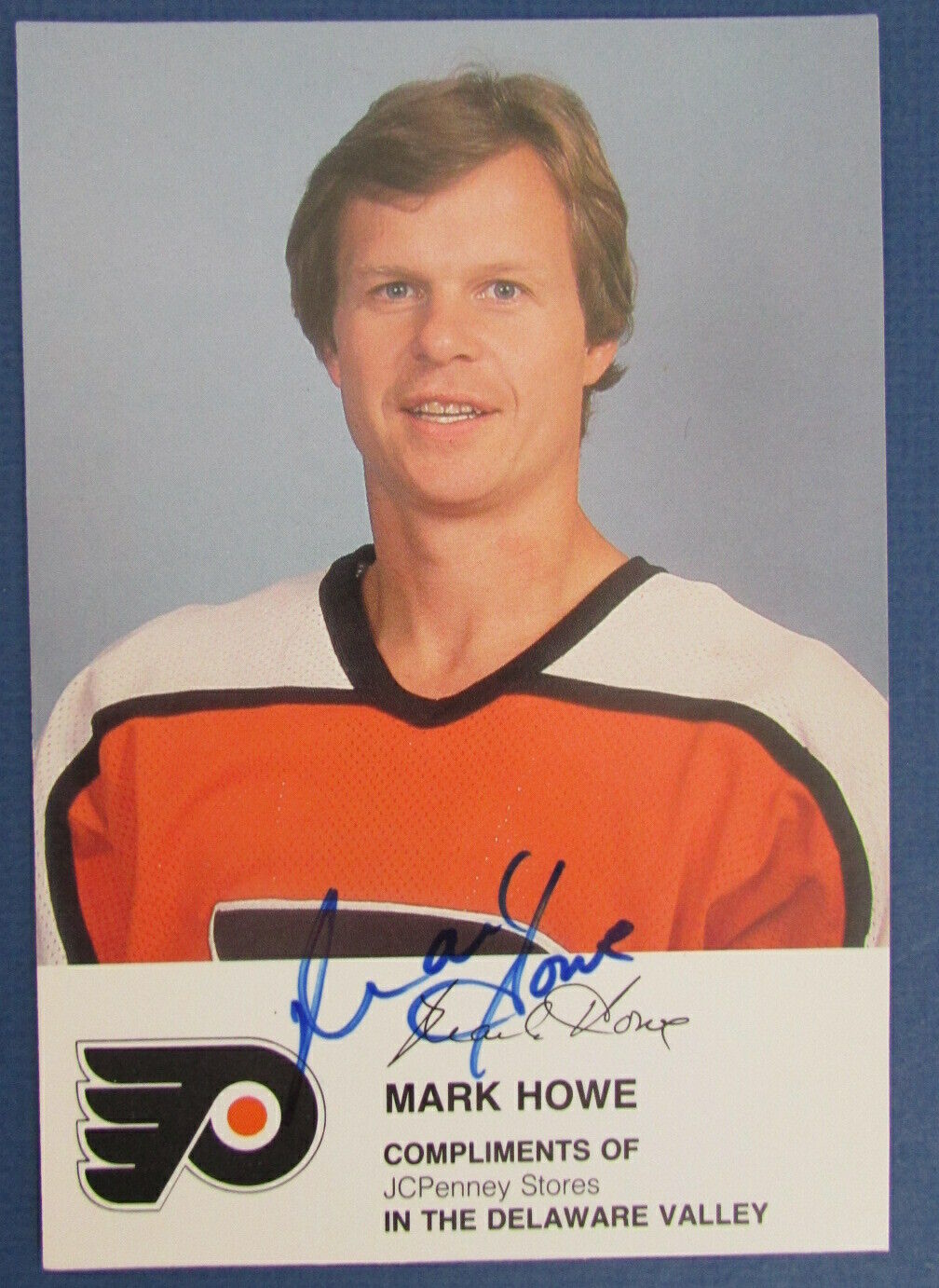 Mark Howe Flyers Autographed/Signed 4x6 Team Postcard 125361