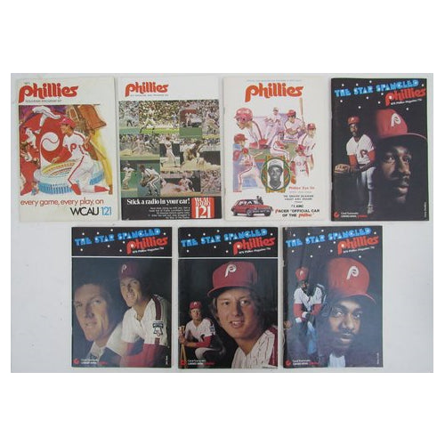 Lot of (7) Philadelphia Phillies Game Programs (1971, 72, 75, 76) 190516
