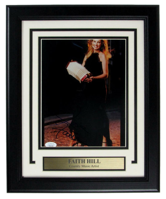 Faith Hill Performer Signed/Autographed 8x10 Photo Framed JSA 155178