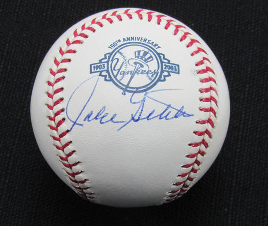 Jake Gibbs Signed/Auto Yankees 100th OML Baseball PSA/DNA 186984