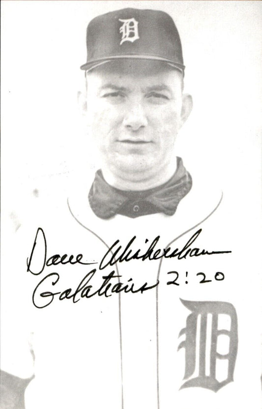 Dave Wickersham Tigers Signed/Autographed 3x5  Photo 179329