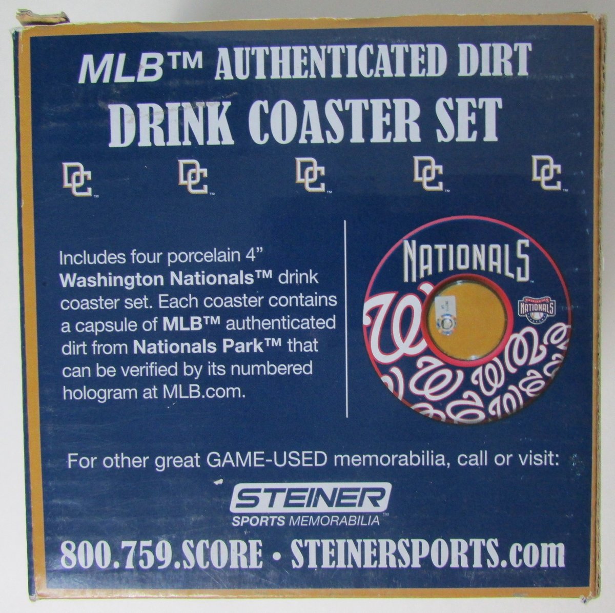 2010 Washington Nationals  MLB Authenicated Dirt Drink Coaster Set  147543