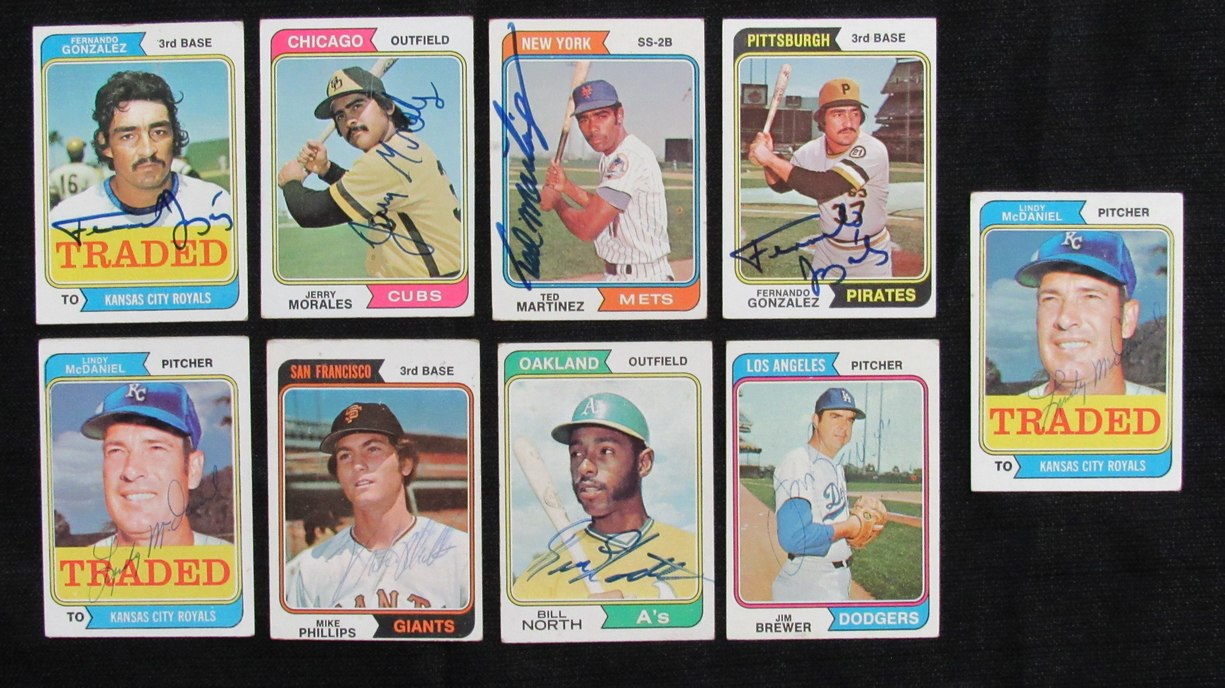 Lot of (37) Autographed 1974 Topps Baseball Cards Jim Perry, Phil Niekro 181388