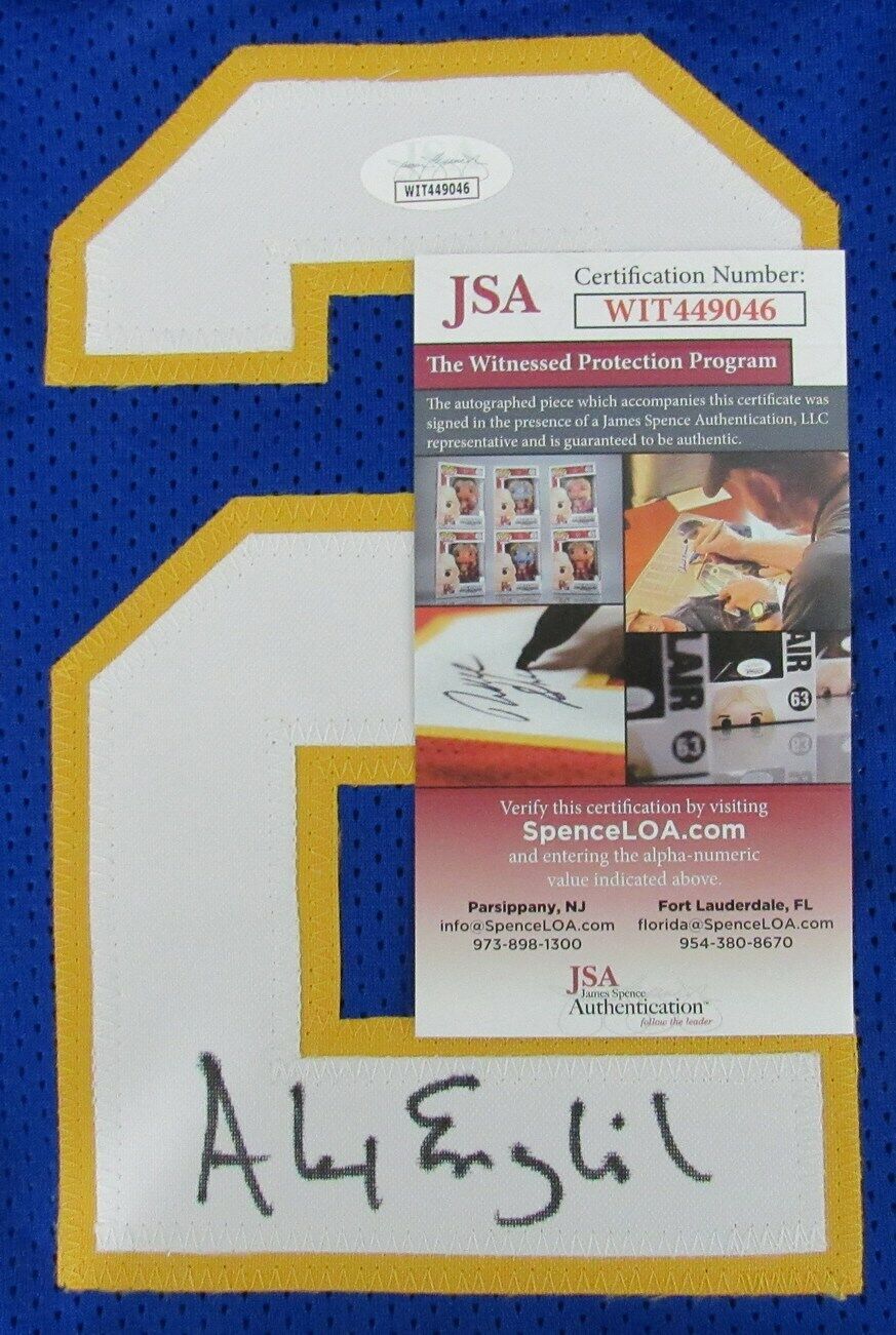 Alex English HOF Signed/Auto Nuggets Blue Custom Basketball Jersey JSA 159270