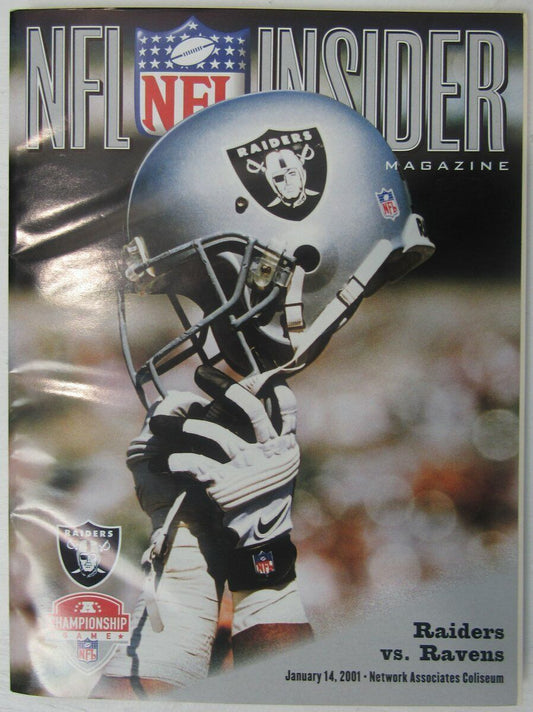 2001 AFC Championship Gameday Program 1/14/01 Raiders vs. Ravens  145865