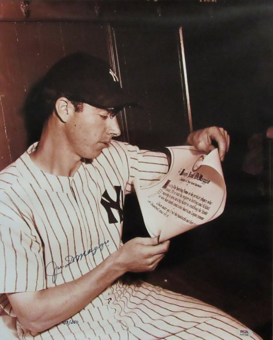 Joe DiMaggio HOF Signed/Autographed 16x20 Photo New York Yankees PSA/DNA 192395