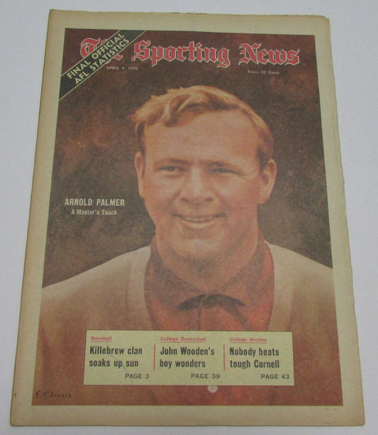 Arnold Palmer 1970 Masters April 4, 1970 Sporting News Cover 144696