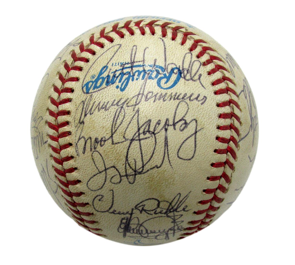 1985 Cleveland Indians Team Autographed by 24 Jacoby Butler OAL Baseball 182803