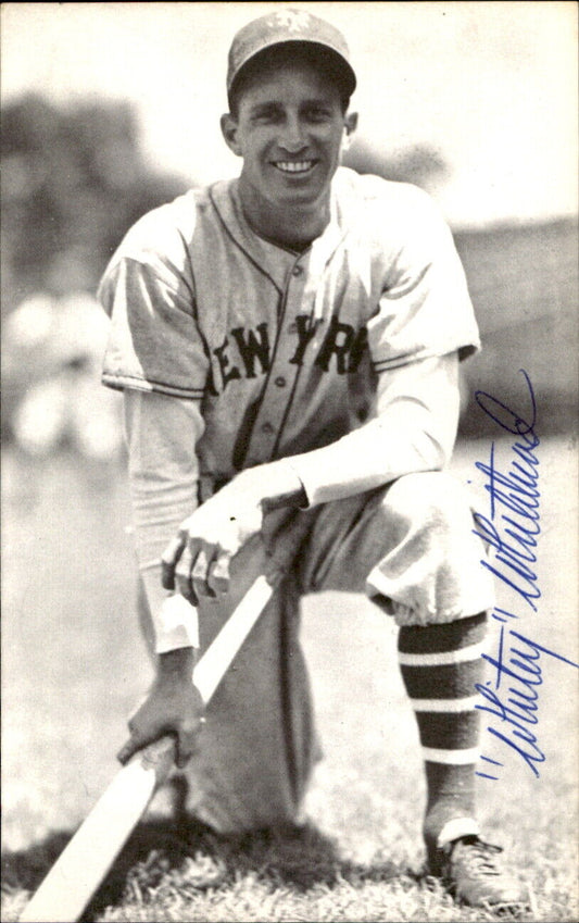Burgess Whitehead Giants d. 1993 Signed/Autographed 3x5  Photo 179328