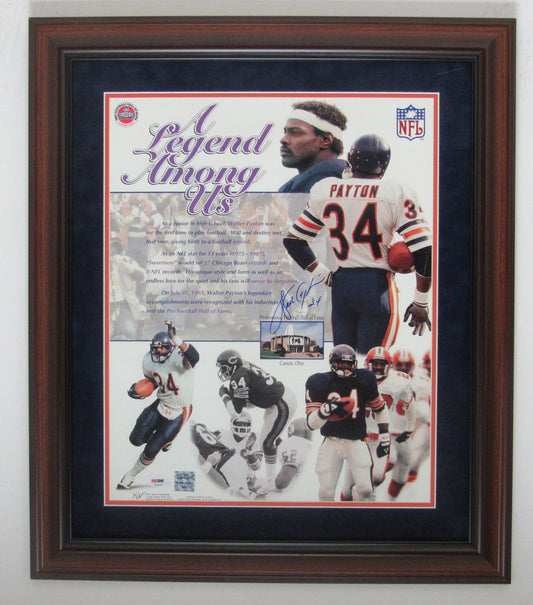 Walter Payton Bears Signed/Framed 16x20 Color Photo PSA/DNA 140603