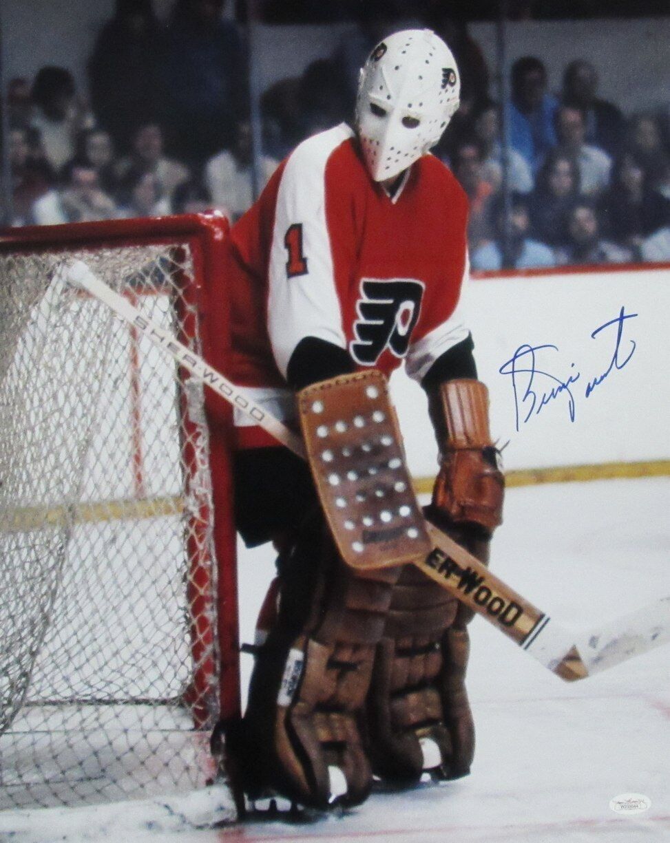 Bernie Parent HOF Autographed 16x20 Photo Philadelphia Flyers JSA