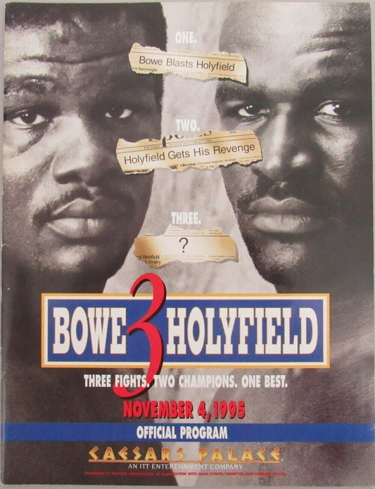 Riddick Bowe vs. Evander Holyfield 1995 Heavyweight Boxing Program 162740