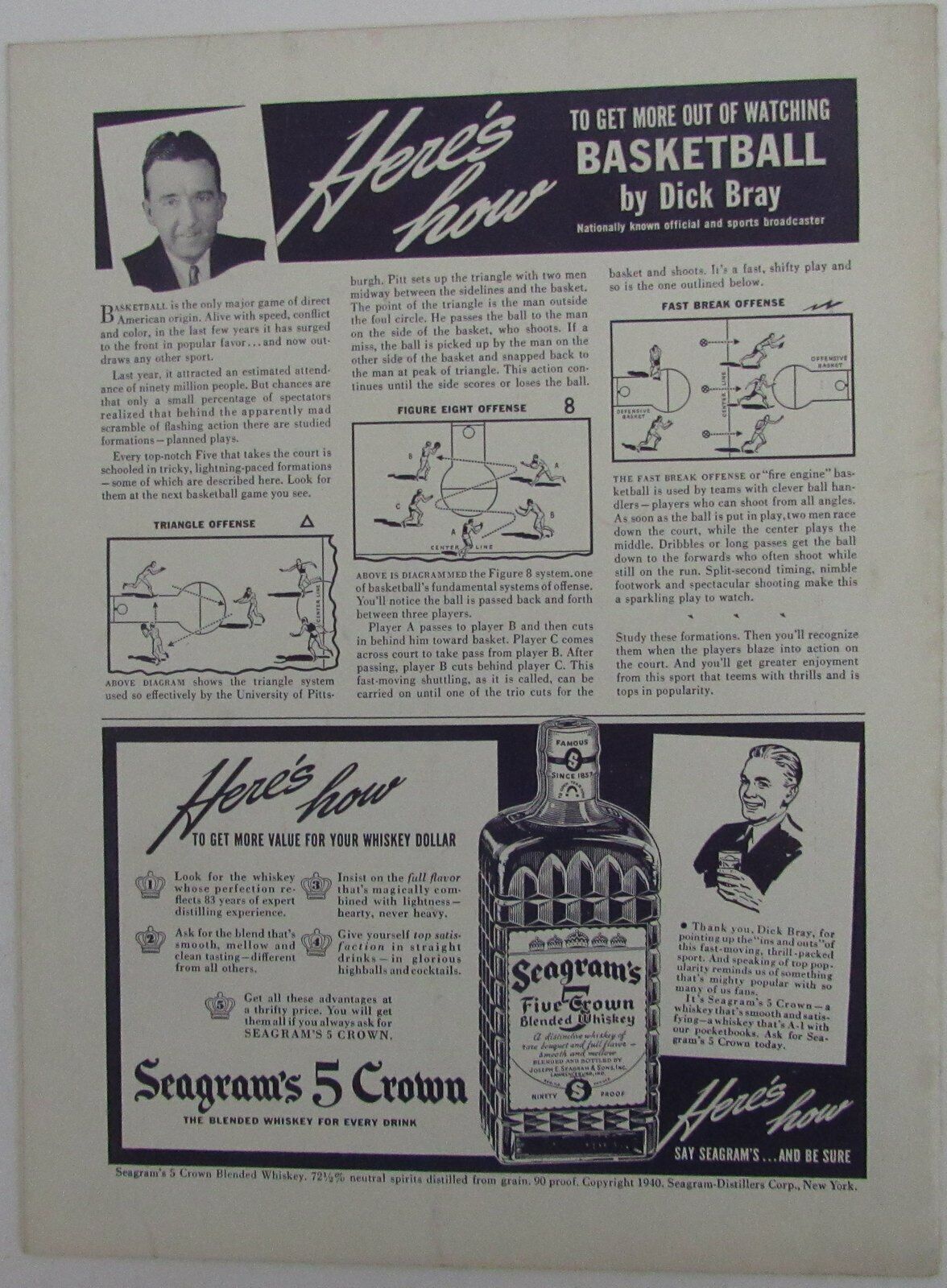 1940 NCAA Basketball Doubleheader Games Program at Madison Square Garden  145176