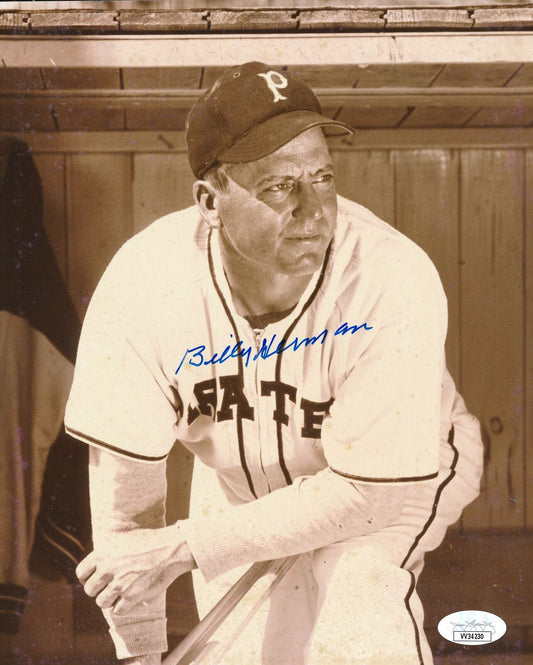 Billy Herman HOF Pittsburgh Pirates Signed/Autographed 8x10 Photo JSA 166492