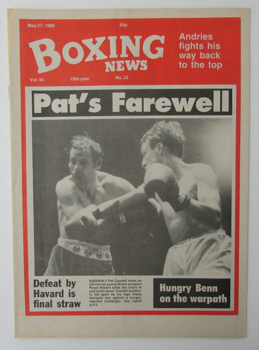 May 27, 1988 Boxing News Magazine Pat Cowdell vs. Floyd Havard