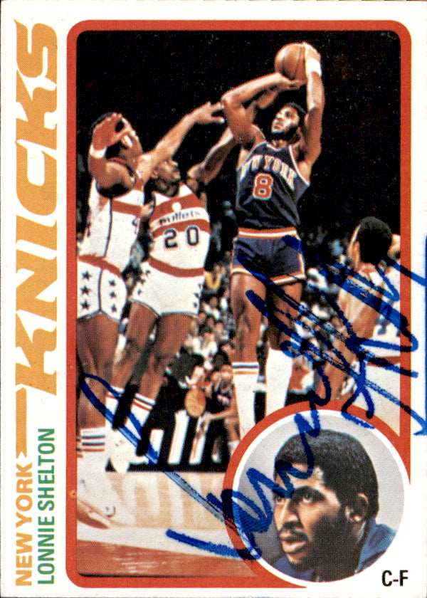 Lonnie Shelton Autographed 1978-79 TOPPS Basketball Card #66 Knicks 182985