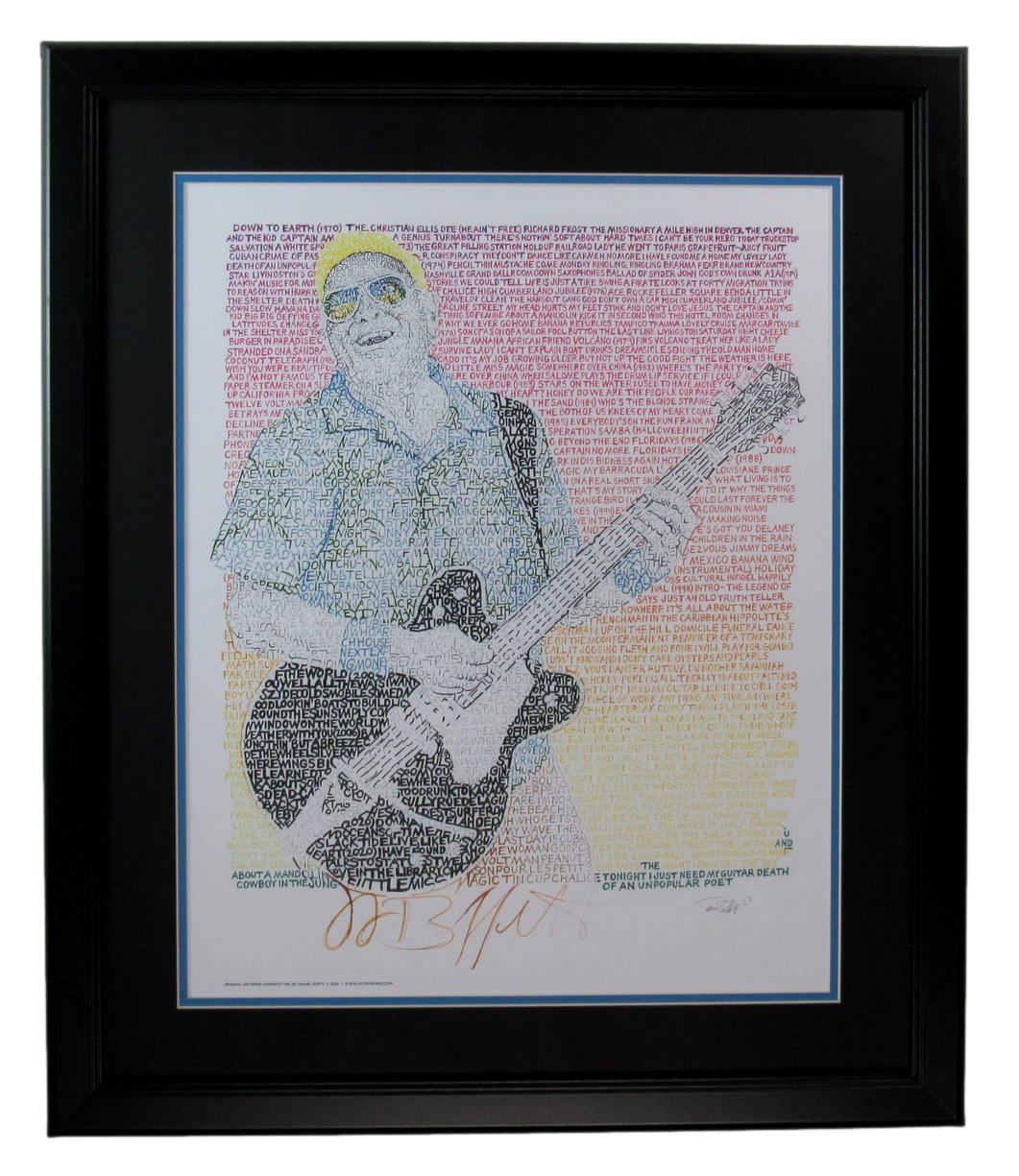 Jimmy Buffett 16x20 Word Art Framed 184248