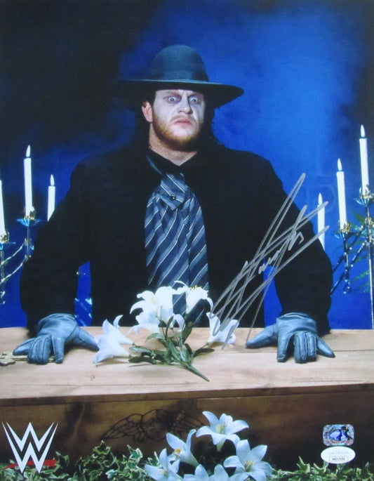 Mark William Calaway (Undertaker) WWE Signed/Autographed 11x14 Photo JSA 190501