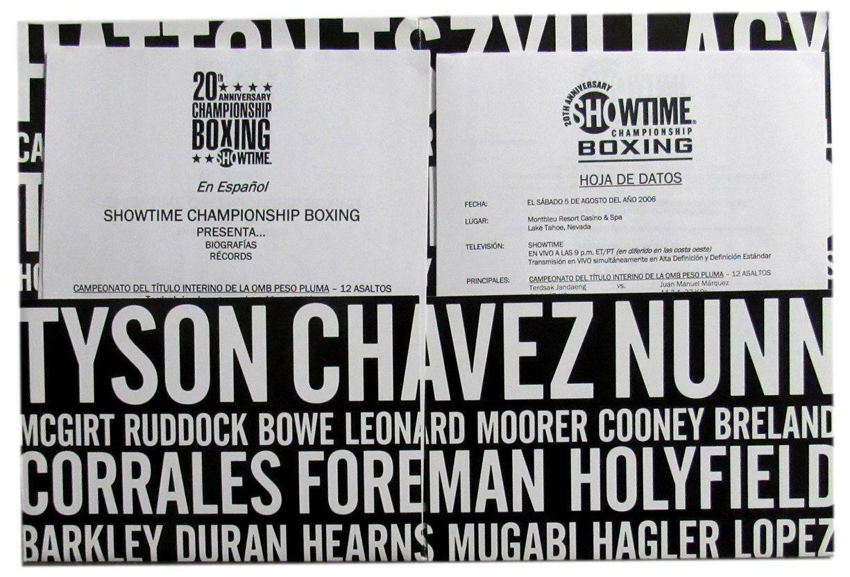 2006 Championship Boxing Marquez vs. Jandaeng Press/Media Kit 167430