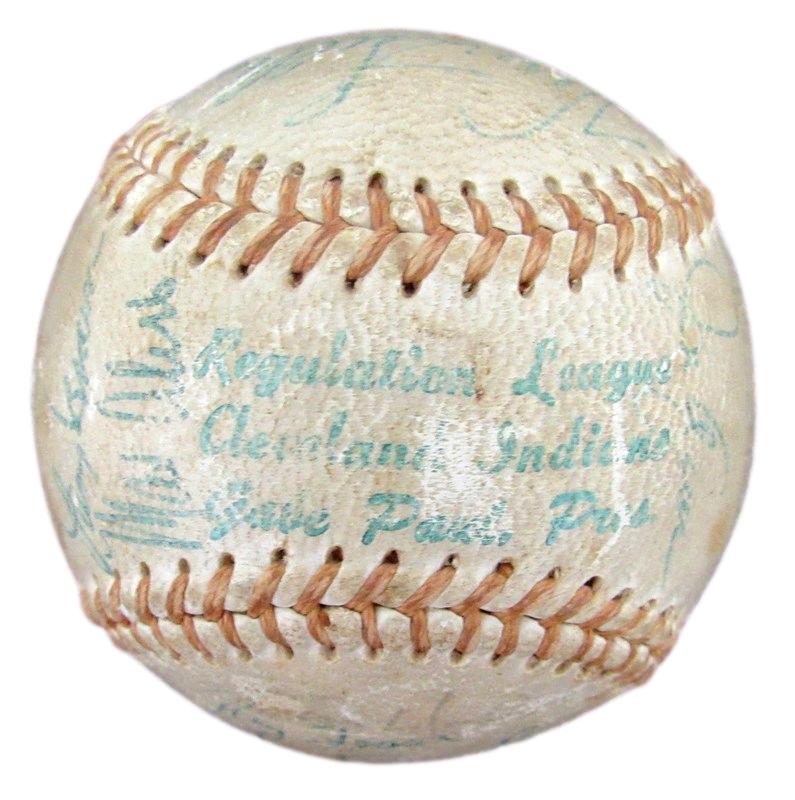 1968 Cleveland Indians Team Autographed (21 Signatures) Baseball 181045