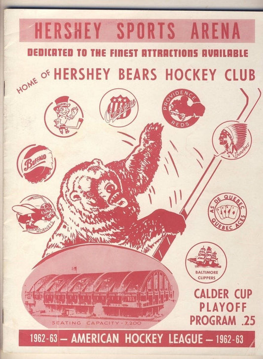 Hershey Bears 1963 Program vs. Cleveland AHL 127978