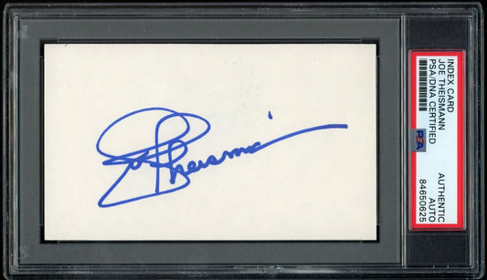 Joe Theisman Autographed 3x5 Index Card Washington Redskins PSA/DNA