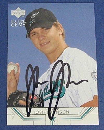 Josh Johnson Marlins Signed 2002 Upper Deck Future Gems Baseball Card #35