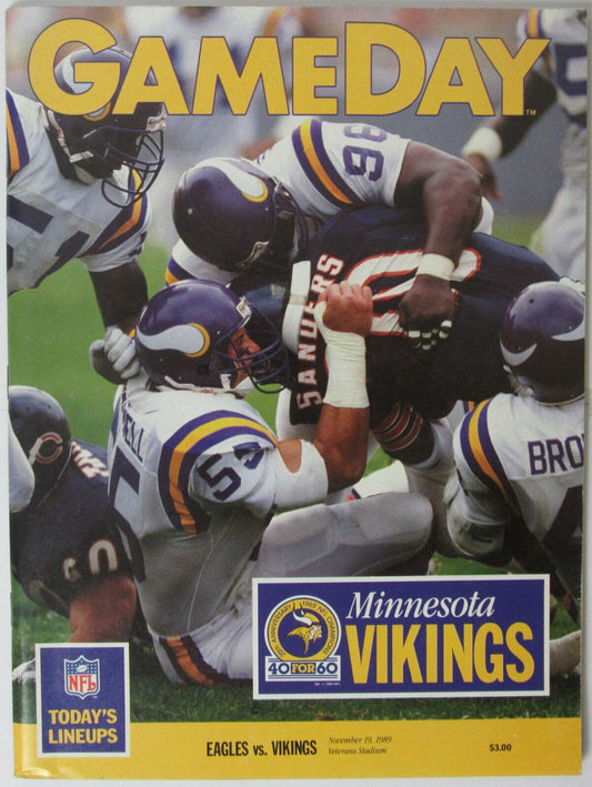 1989 Philadelphia Eagles vs. Minnesota Vikings NFL Game Program 145656