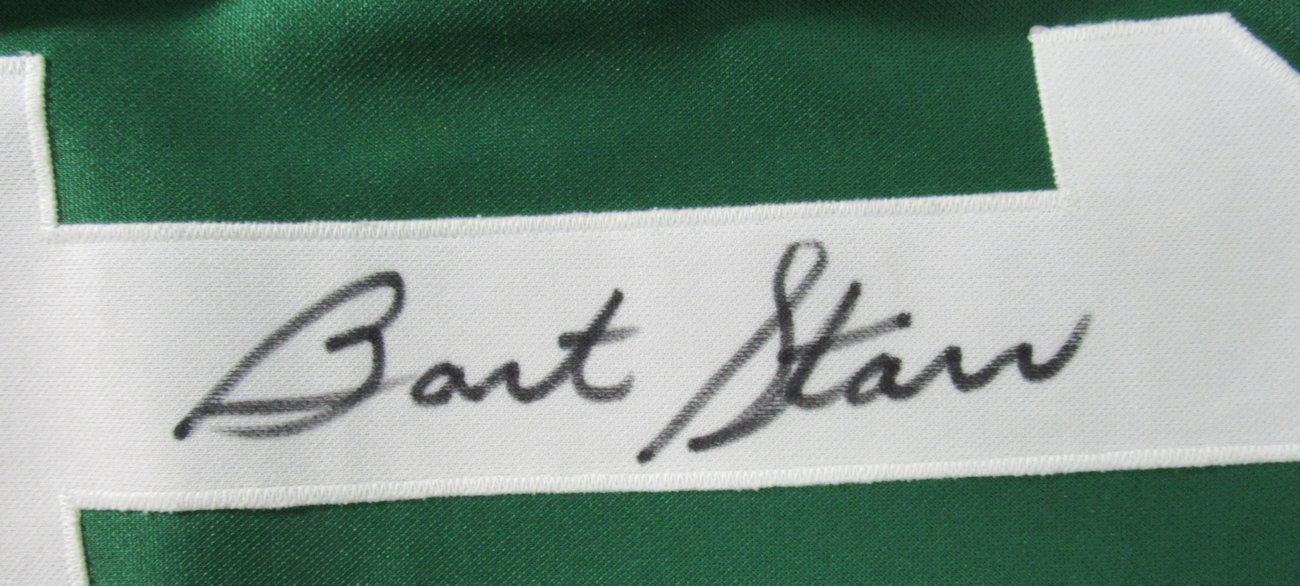 Bart Starr HOF Autographed Football Jersey with Stats Packers Tri-Star 181758