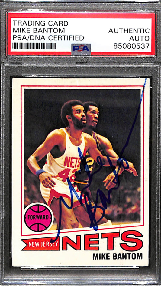 Mike Bantom Signed 1977 Topps Card #68 New Jersey Nets PSA/DNA 185705