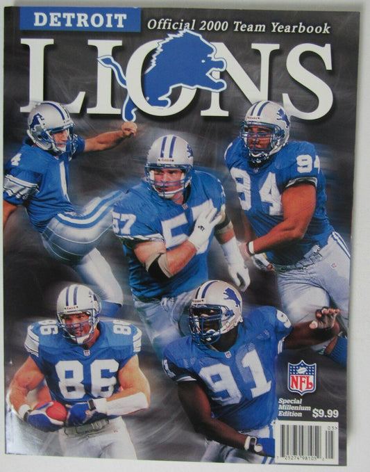 2000 Detroit Lions NFL Football Official Team Yearbook  146117