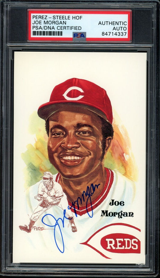 Joe Morgan HOF Autographed 1991 Perez-Steele Postcard Cincinnti Reds PSA/DNA