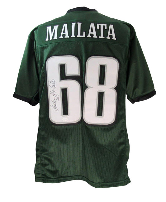 Jordan Mailata Autographed Custom Football Jersey Philadelphia Eagles JSA 183394