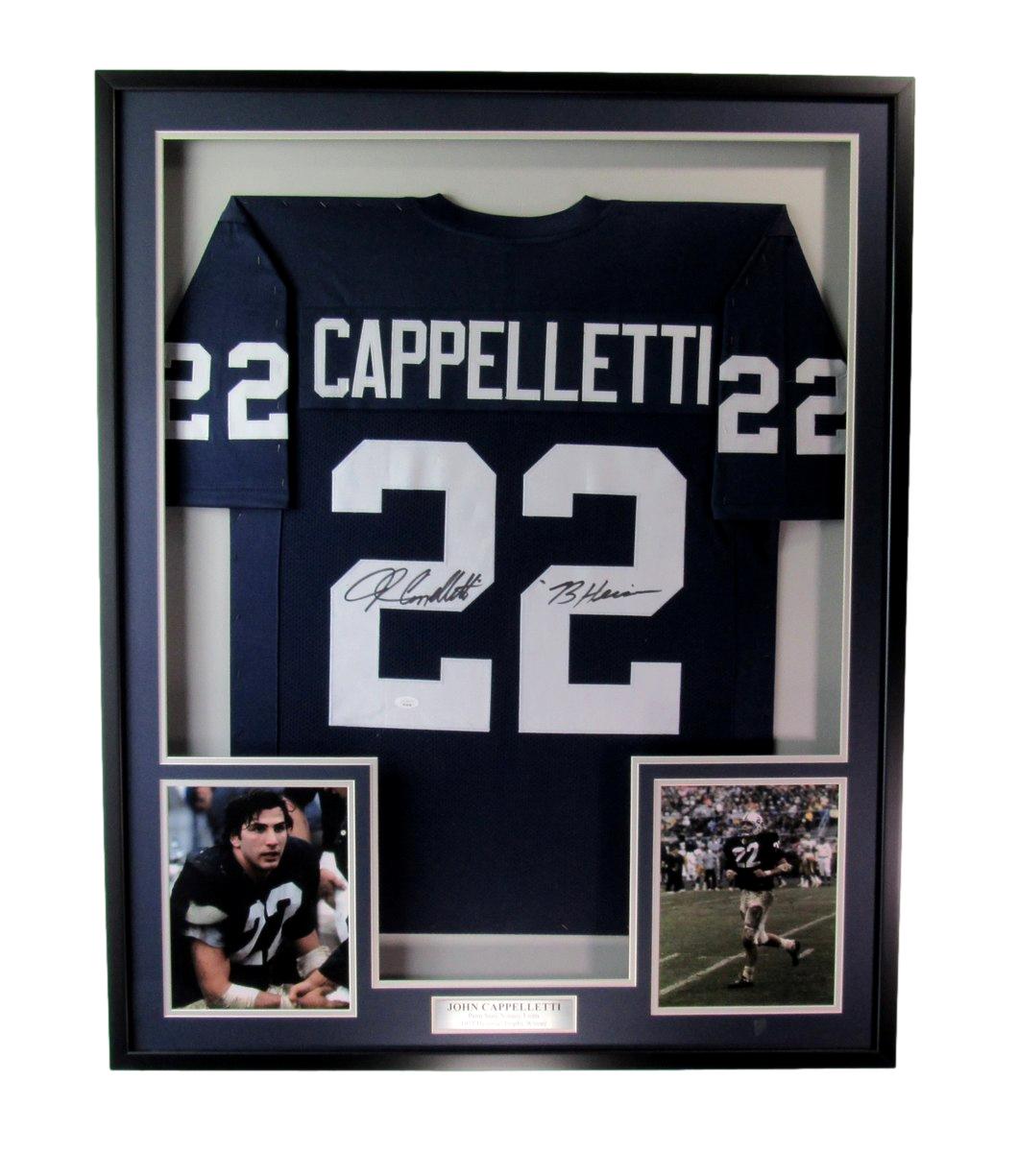 John Cappelletti Signed/Inscribed Penn State Football Jersey Framed JSA 192032