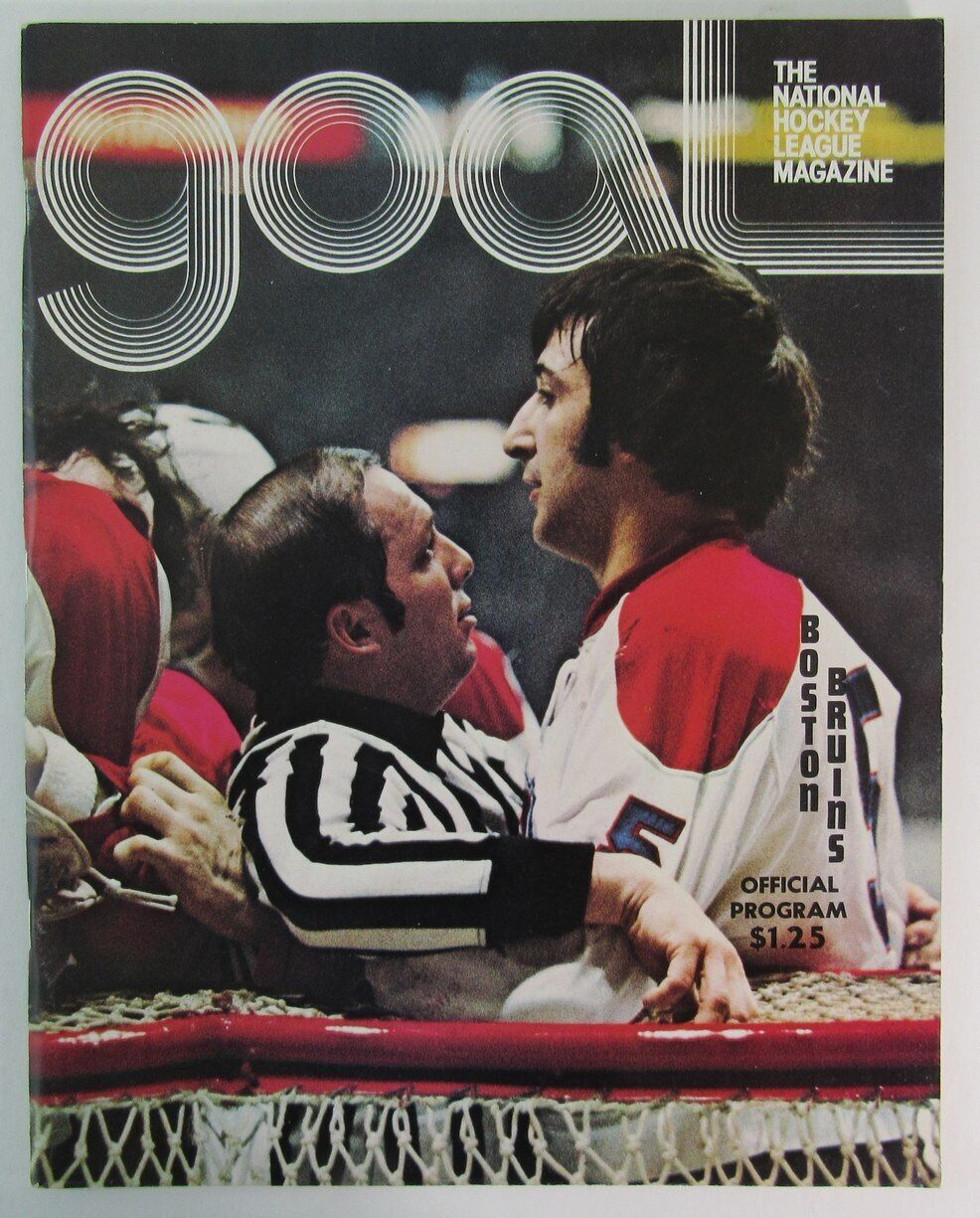 1975 GOAL NHL Magazine Boston Bruins vs. Montreal Canadiens Official Program