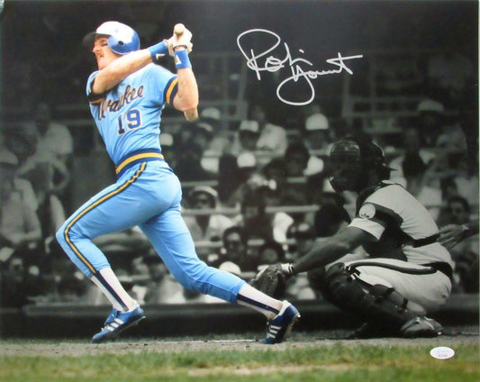 Robin Yount HOF Autographed 16x20 Photo Milwaukee Brewers JSA