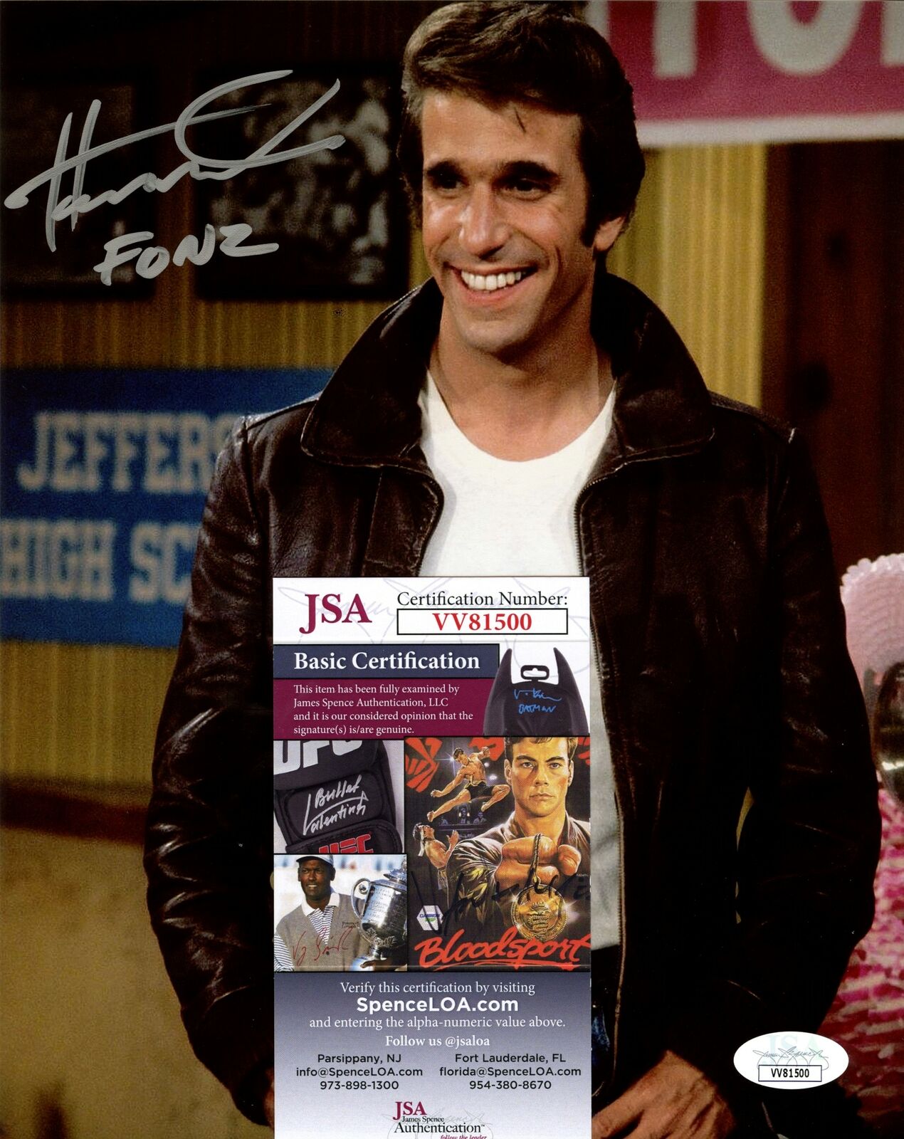 Henry Winkler "Happy Days" Signed/Inscribed "Fonz" 8x10 Photo JSA 166196