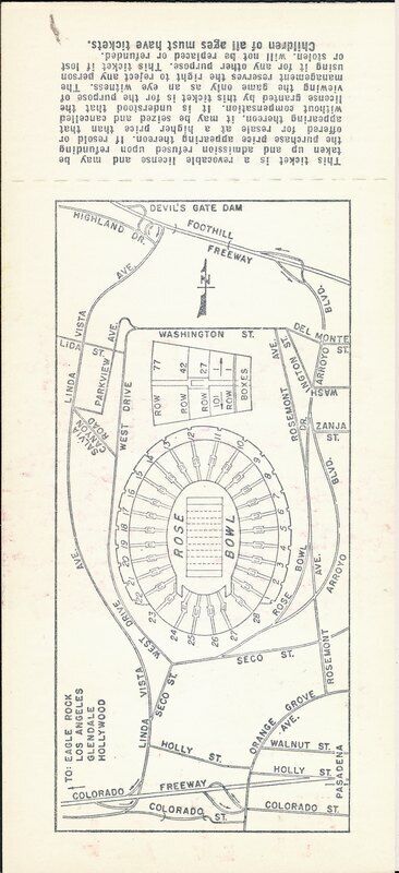 1973 Rose Bowl Unused Full Ticket USC Southern California vs. Ohio State 142727