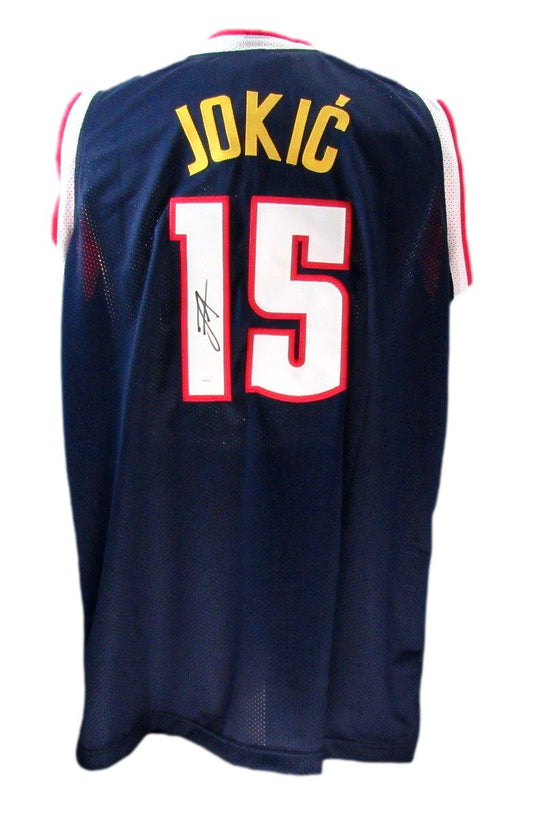 Nikola Jokic Autographed Denver Nuggets Custom Jersey JSA 186828